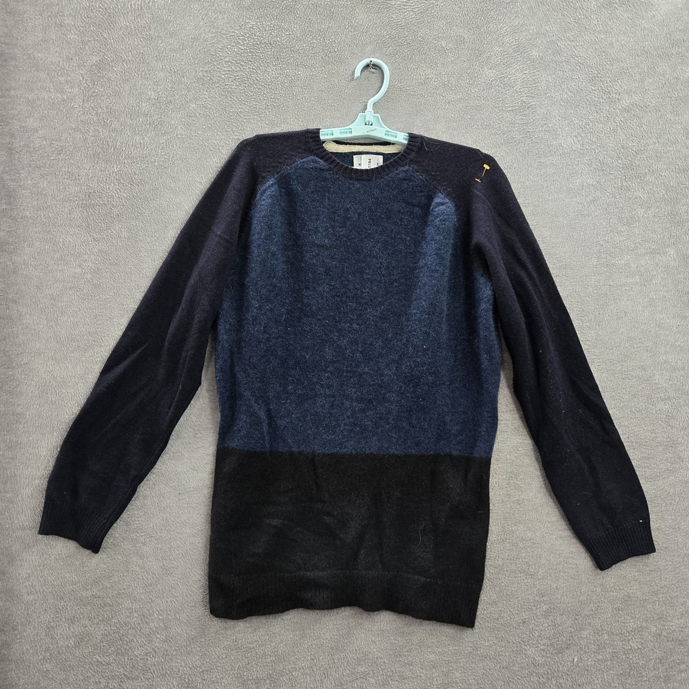 Norse Projects Men Sweatshirt M Navy‎ Merino Wool Colorblock Karl Ombre Knit